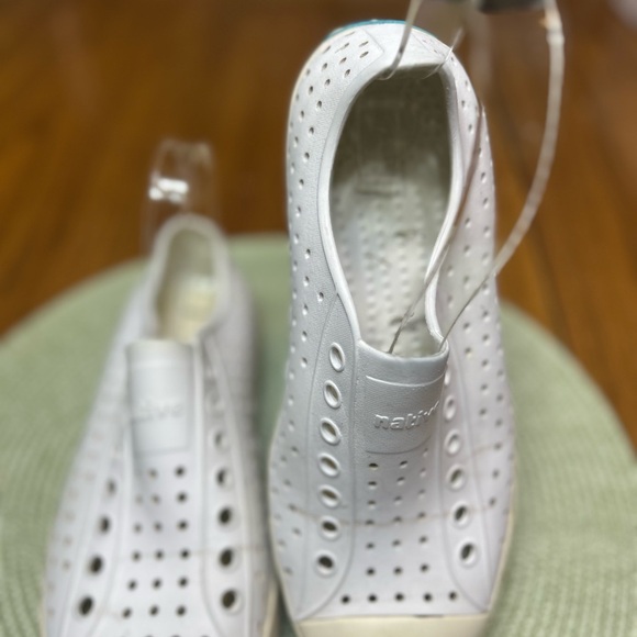Native Women's White Perforated Slip-On Sneakers - Picture 6 of 9